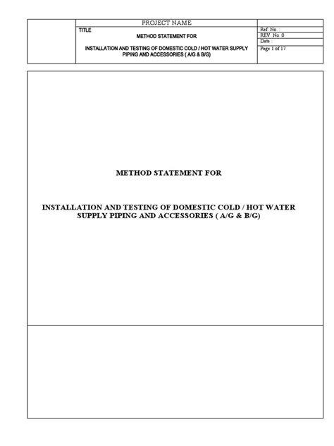 Image result for Contoh Method Statement