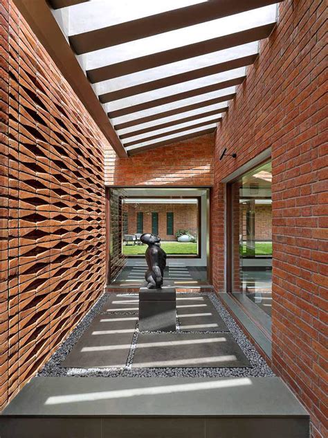 Gujarat home wows with brick façades and earthy elements | Goodhomes.co.in