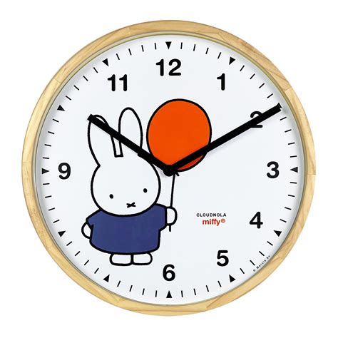 Miffy Balloon Large 17" Wood Wall Clock by Cloudnola | zillymonkey