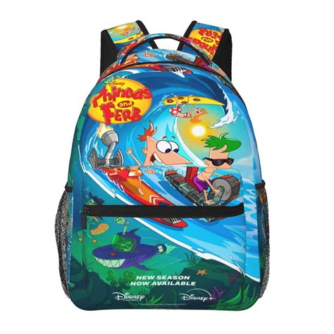 Phineas And Ferb Backpacks Lightweight Bookbags Casual Daypack For ...