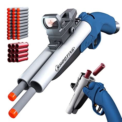 Tovol Zerky Double Barrel Toy Foam Blaster Double Shoot Toy Shotgun ...