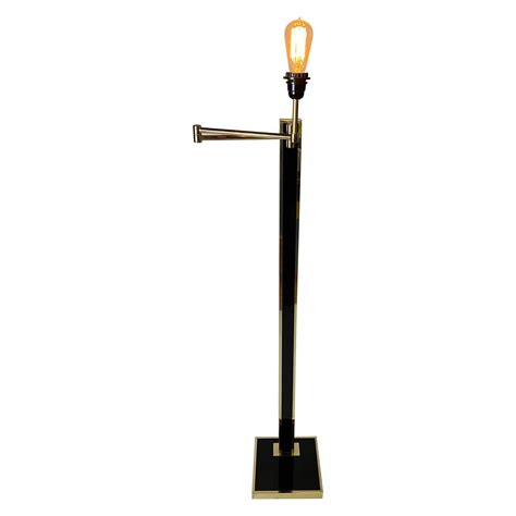 English Brass Swing Arm Library Floor Lamp at 1stDibs