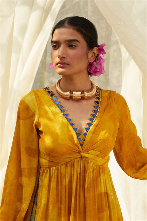 Basil Leaf - Mustard Sharara Set - Elahe