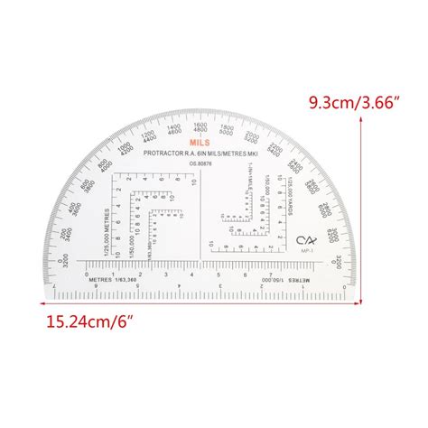 LINLIJIA Military Protractor Coordinate Scale for India | Ubuy