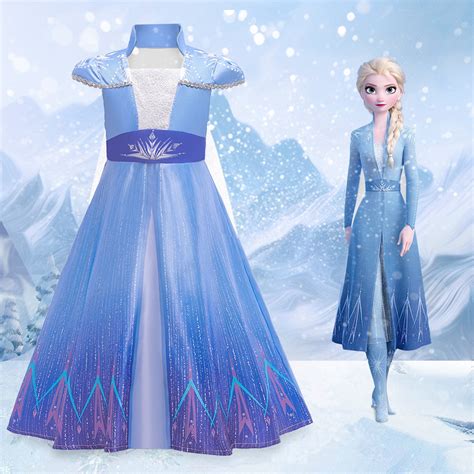 Tondswi Princess Frozen Elsa Dresses for Girls - Princess Dresses with ...