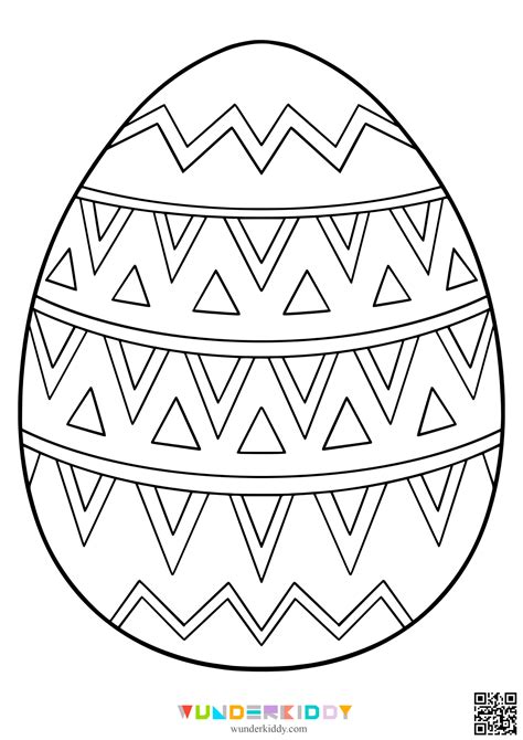 Printable Easter Egg Template and Colouring Page PDF