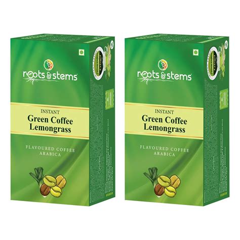 roots & stems Green Coffee Lemongrass | Instant Premix Extract Powder ...