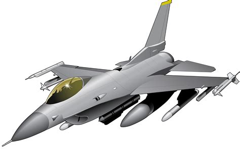 A black and white clipart image of a jet fighter airplane. #5789171