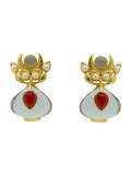 Unique Ruby Gold Plated Studs | Stud Earrings | Johori