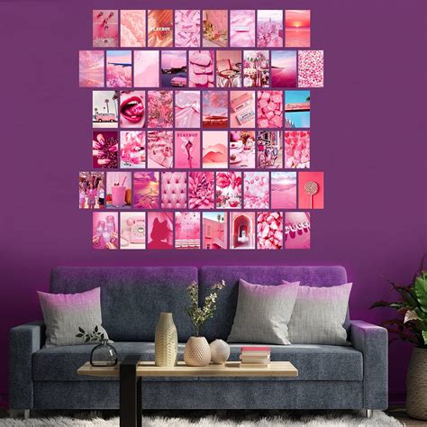 Buy Wall Collage Kit 50Pieces Room Decor for Bedroom, Aesthetic Wall ...