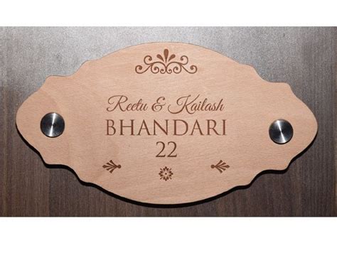 Buy designer engraved wooden door name plates in Mumbai- for home,office.