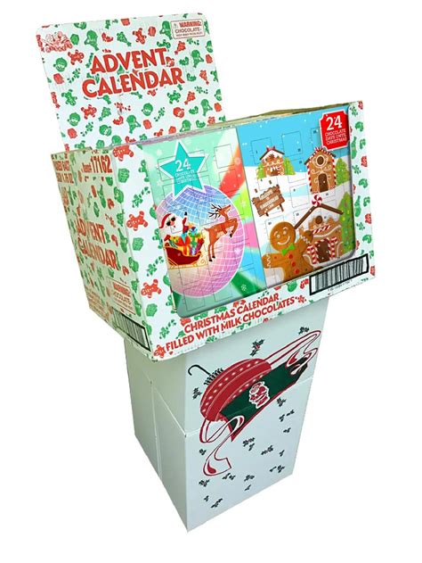Chocolate Advent Calendar Floor Display 64/1.76oz | Albert's Candy