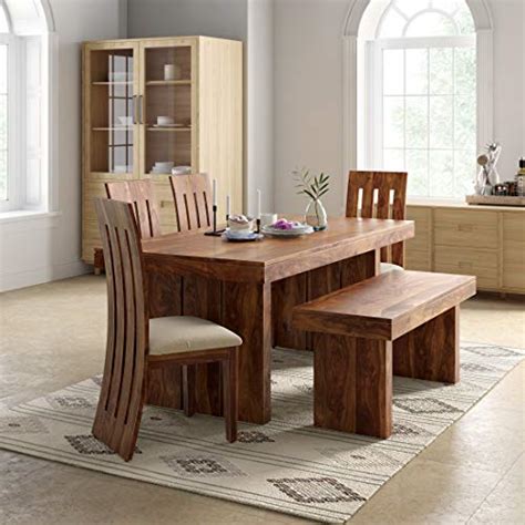 Buy Waitrose Sheesham Wood Rectangle Dining Table 6 Seater | Wooden Six ...