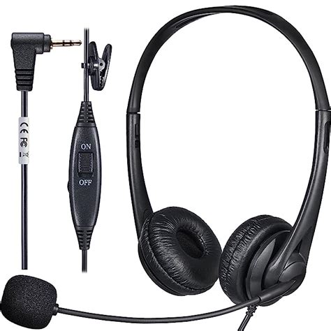 2.5mm Jack Phone Headset with Microphone with Mic Noise Cancelling ...