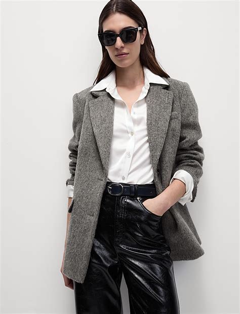 Buy Textured Blazer Coat With Wool at Marks & Spencer