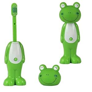 Adore Pop Kid's Toothbrush with Cover (Frog Green) : Amazon.in: Health ...