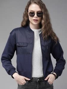Roadster Full Sleeve Solid Women Jacket - Buy Roadster Full Sleeve ...