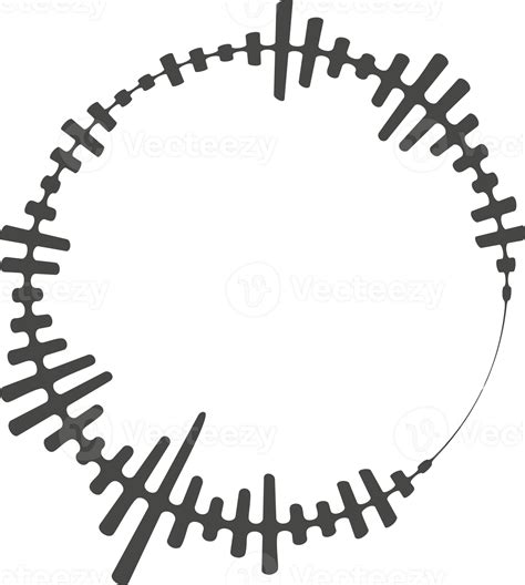 Circle audio wave. Circular music sound equalizer. Abstract radial ...