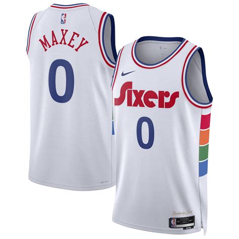 Unisex Nike Tyrese Maxey White Philadelphia 76ers 2024/25 Swingman ...
