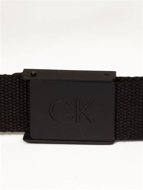 Buy Calvin Klein Golf Black Monogram Buckle Belt from Next India