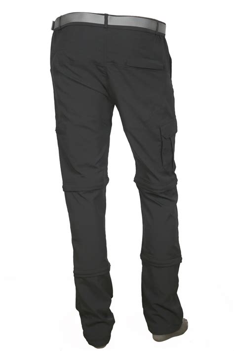 Convertible Detachable Trekking Hiking Outdoor Pants Black with belt ...