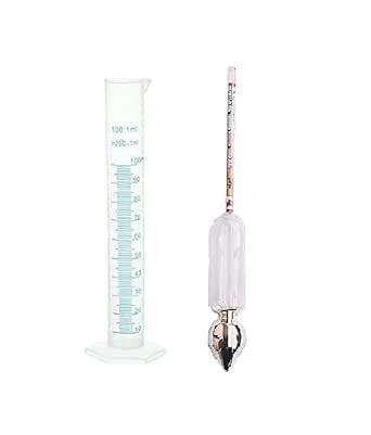 MITROLIA lactometer silver coated for milk 100ml Cylinder, Hydrometer ...