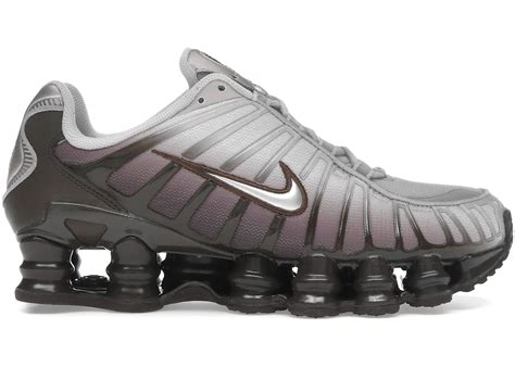 NIKE SHOX TL BAROQUE BROWN PLATINUM VIOLET METALLIC SILVER / METALLIC SILVER WOMENS