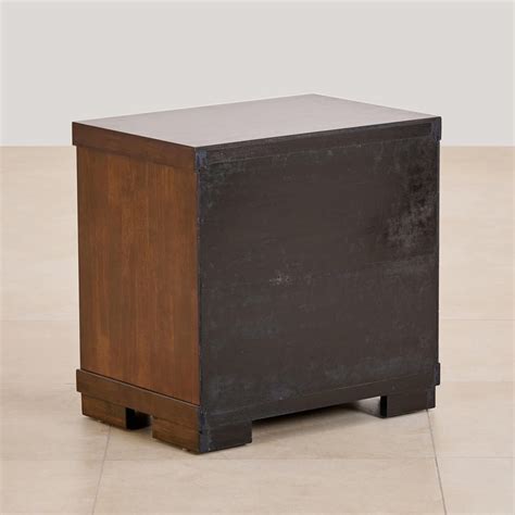 Buy (Refurbished) Rio Solid Wood Bed Side Table with Drawers - Brown ...