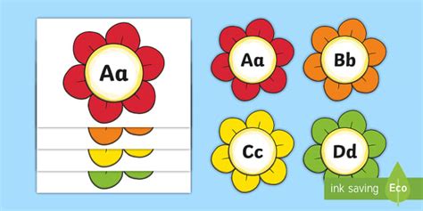 Alphabet on Flowers