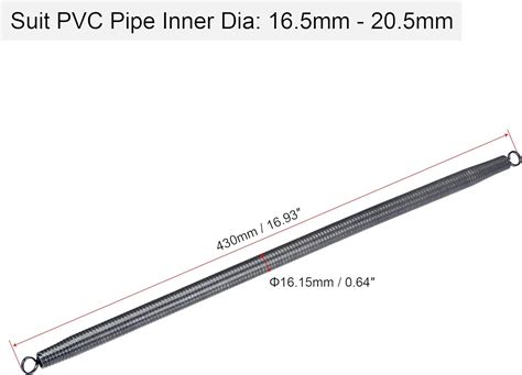 Buy uxcell Spring Tube Bender, 16.15mm OD 430mm Length High Carbon ...