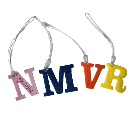 Alphabet Name Tags | Personalized Bag Tags | Multi-purpose Tags – Pebel