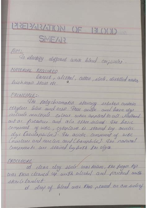 Preparation of blood smear - PREPARATION OF 131001) To identify ...
