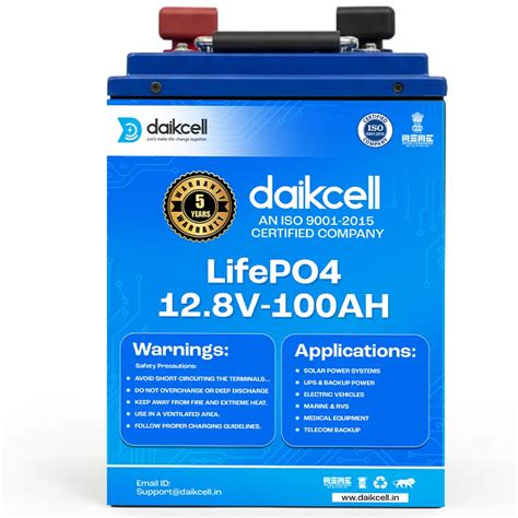 daikcell Chargon 12.8V Lithium ion Inverter Battery for Home | Solar ...