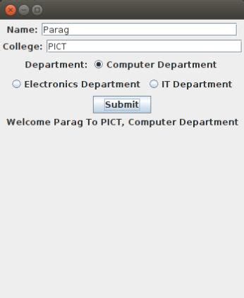 Java Radio Button 的图像结果