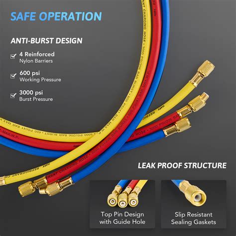 3 Way Air Conditioner Diagnostic Manifold Gauge Set For R1234yf Freon ...