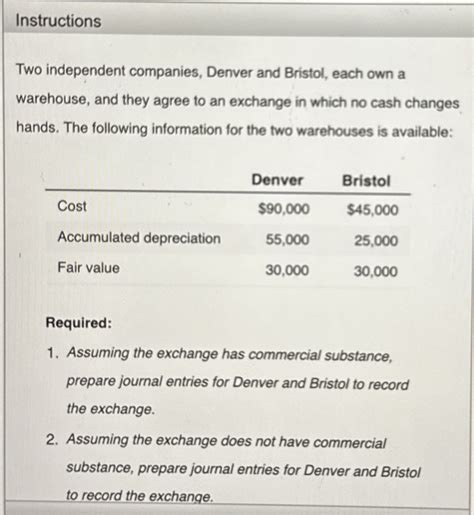 Solved InstructionsTwo independent companies, Denver and | Chegg.com