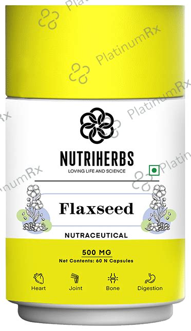 Nutriherbs Flaxseed – Uses, Price, Side Effects | PlatinumRx