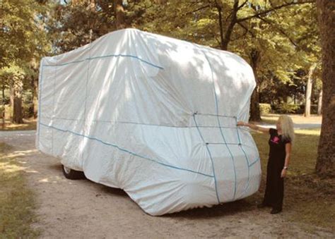 Housse de protection camping-car L550 x L235 x H315 cm, blanche ...