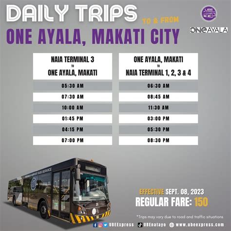 2024 UBE Express P2P Bus Routes, Fares & Schedules - Philippine Beach Guide