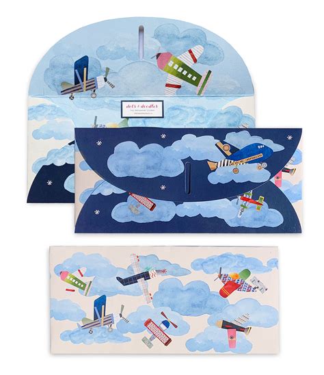 Flying Planes 10 Gift Envelopes – Dots and Doodles Design