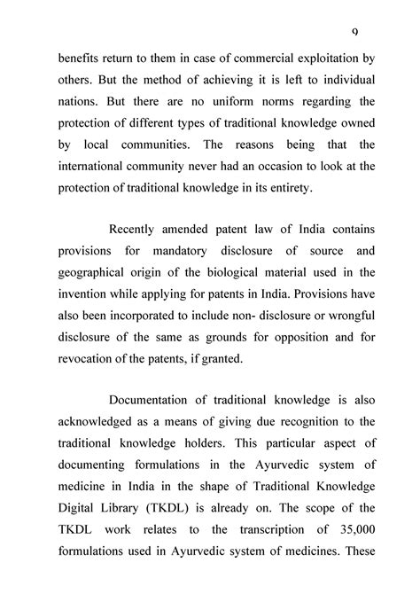 Essence of Indian Traditional Knowledge - benefits return to them in ...