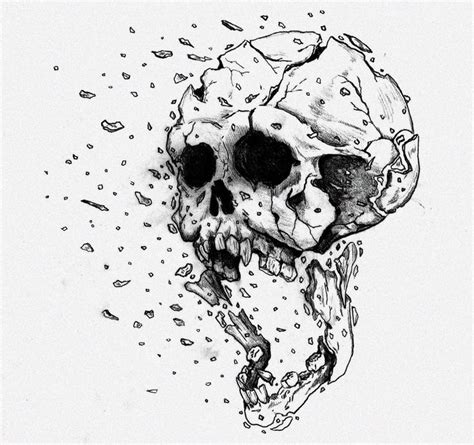 Image result for Skull Exploding Ink Drawing