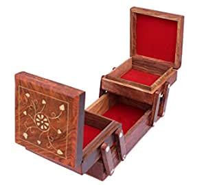 Craftatoz Handicrafts Wooden Jewellery Box for Women | Jewel Organizer ...