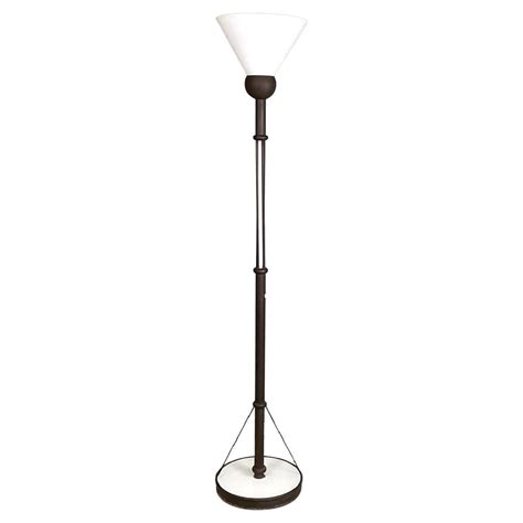 Italian modern white glass and metal floor lamp by Roberto Freno for ...