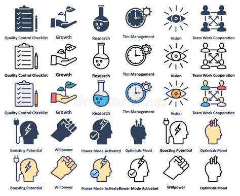 Project Management Isolated Fill , Outline and Color Vector Icon Stock Illustration ...