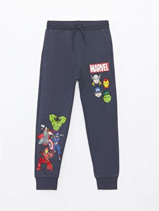 Antrasit Beli Lastikli Marvel Baskılı Erkek Çocuk Jogger Eşofman Altı ...