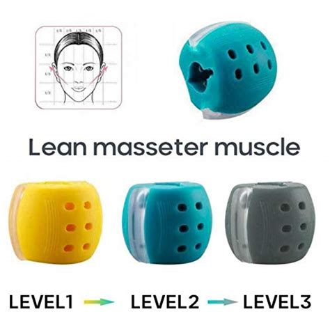 30-50Lbs Food Grade Silicone Jawline Fitness Ball Face Jaw Trainer ...