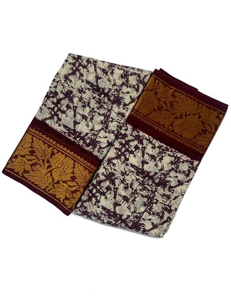 Madurai Sungudi Cotton Saree - Poonam Printed Zari Border – ShivFabricWorld