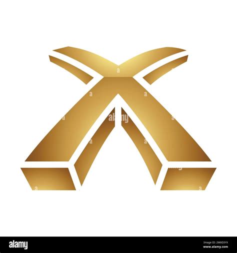 Golden Letter X Symbol on a White Background - Icon 5 Stock Vector Image & Art - Alamy - Letter X Symbol