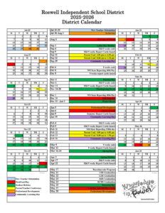 Roswell Independent Schools ISD School Calendar 25-26 Revised [pdf ...